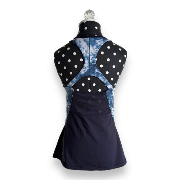 Lululemon Womens Tank Sz 8 Mesh With Me Top Naval Blue‎ Seaside Silver Fox Lake - Picture 6 of 9